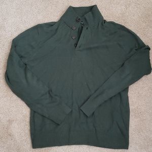 Banaa Republic olive button mock sweater